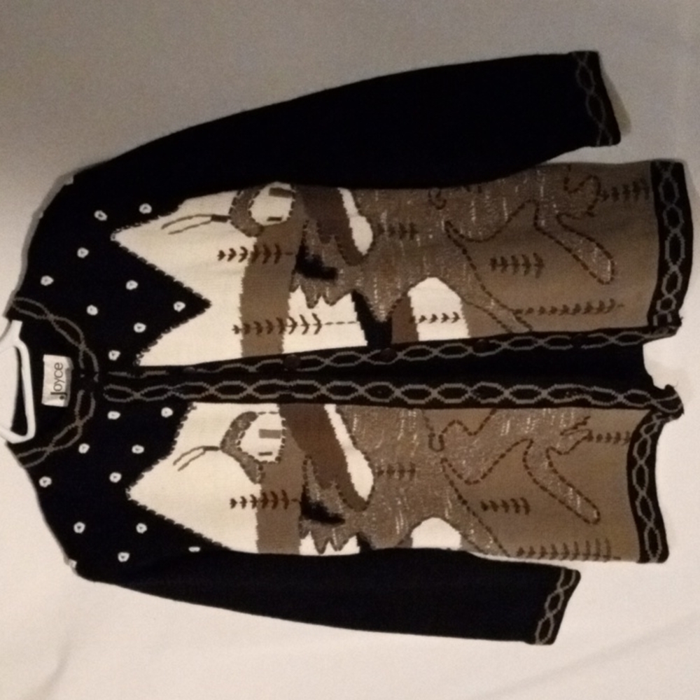 Joyce Sweater size medium black white
